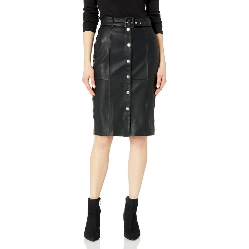 imageBLANKNYC Womens Faux Leather Pencil Skirt for All Occasions Dress Or Casual Wear Knee LengthMesin Around