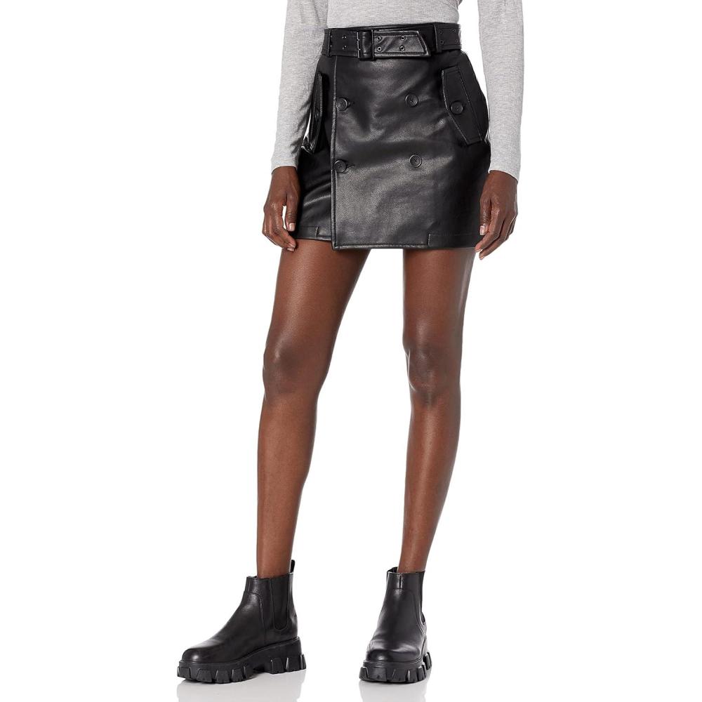 imageBLANKNYC Womens Vegan Leather Skirt Comfortable ampamp Designer ClothingNew Traditions