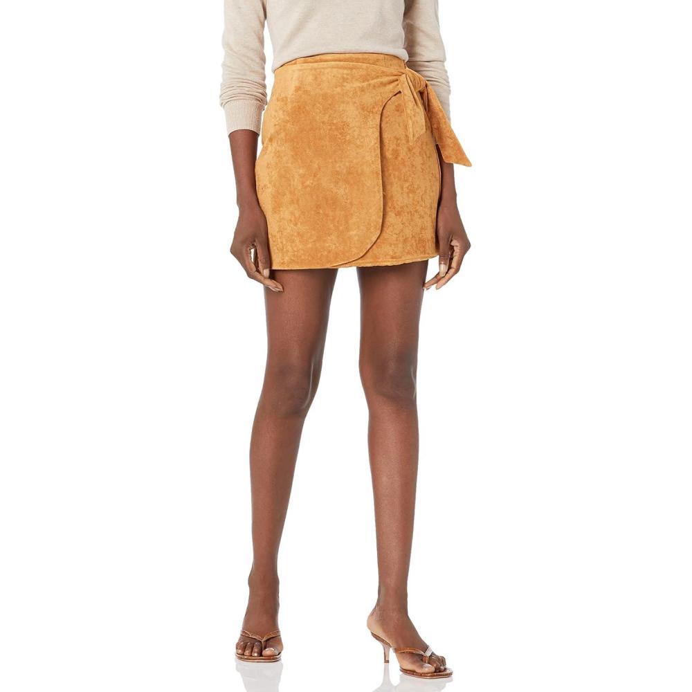 imageBLANKNYC Womens Wrap Mini SkirtYellow