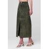 [BLANKNYC] Womens Real Suede Midi Skirt(Hunter)