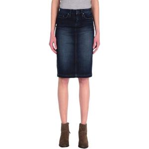 [BLANKNYC] Fashionable Womens Pencil Skirt for all Occasions, Dress or Casual Wear, Knee Length, Comfortable Clothing(Denim Blue)