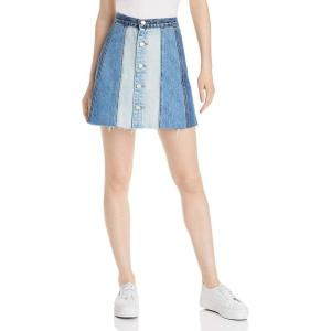 [BLANKNYC] Womens Denim Raw Hem Denim Skirt Blue 26