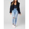 [BLANKNYC] womens Faux Fur Cropped Jacket, Comfortable & Stylish Coat(Taking Chances)