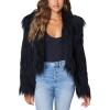 [BLANKNYC] womens Faux Fur Cropped Jacket, Comfortable & Stylish Coat(Taking Chances)