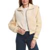 [BLANKNYC] womens Faux Fur Sweater Bomber Jacket(Cream)