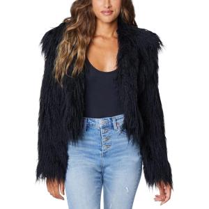 [BLANKNYC] womens Faux Fur Cropped Jacket, Comfortable & Stylish Coat(Taking Chances)