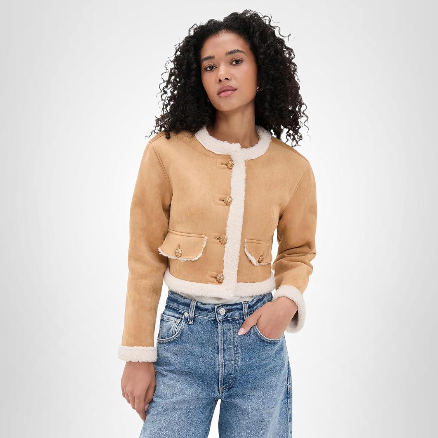 image:imageBLANKNYC Womens Bonded Sherpa JacketAhead of Curve