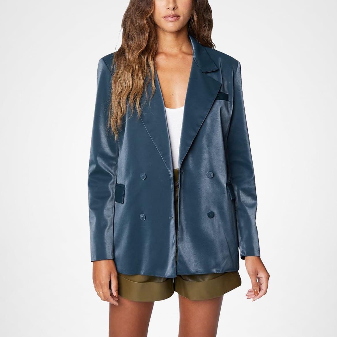 image:imageBLANKNYC Womens Luxury Clothing Oversized Blazzer with Pockets Comfortable amp Stylish CoatSuper Freak