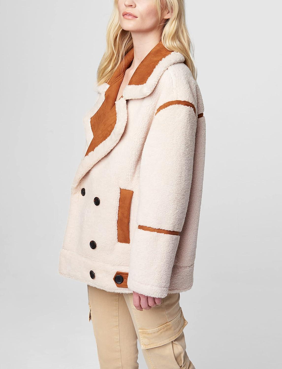 image:imageBLANKNYC womens Long Sherpa Bonded JacketPick Me