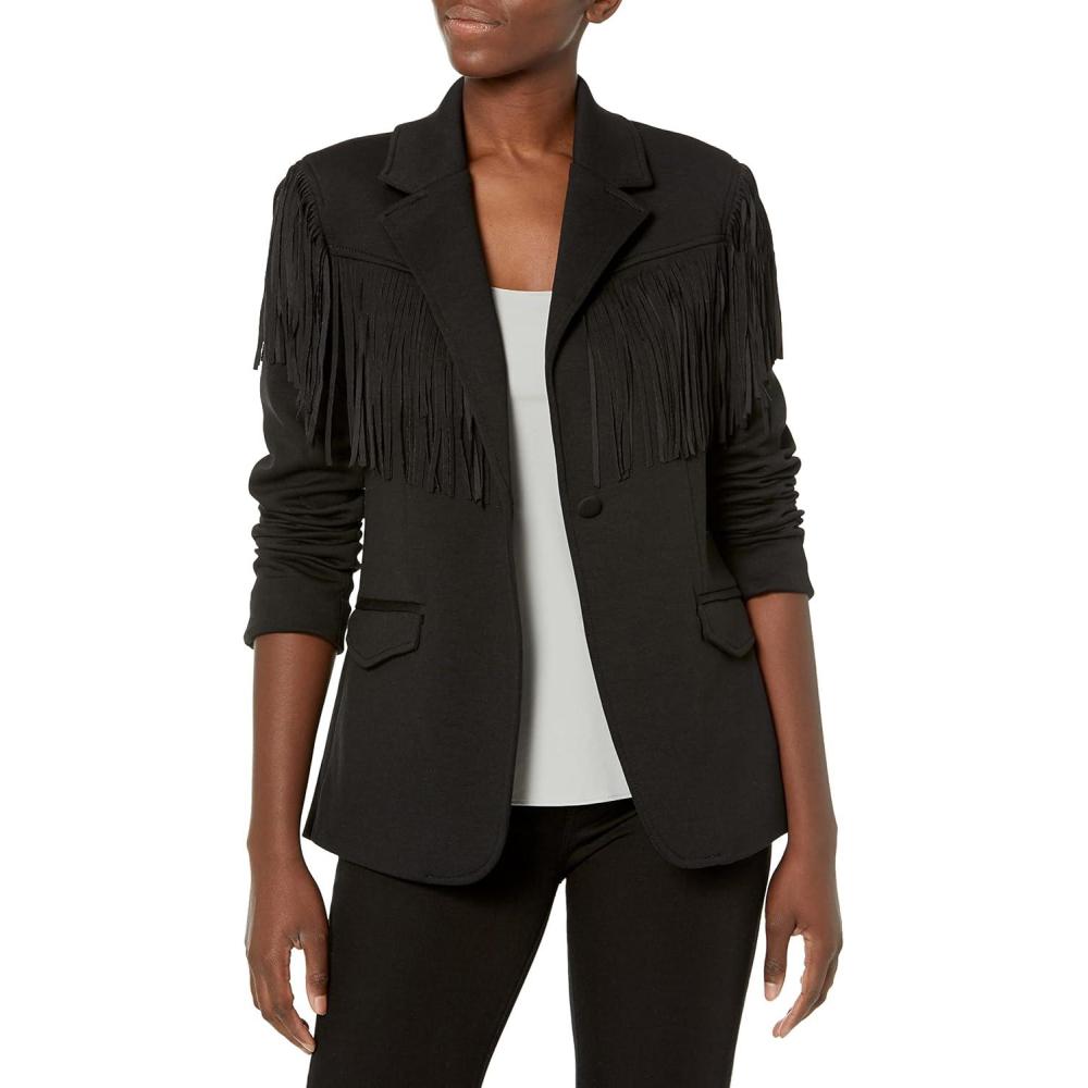 image:imageBLANKNYC Womens Luxury Clothing Oversized Blazzer with Pockets Comfortable amp Stylish CoatBlack