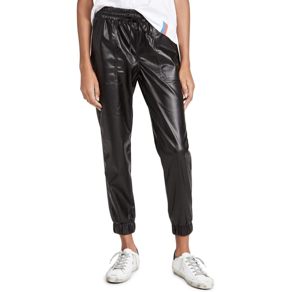 image:imageBLANKNYC Womens Vegan Leather Jogger Comfortable ampamp Stylish PantspantsBlack Widow