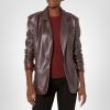 [BLANKNYC] Womens Luxury Clothing Oversized Blazzer with Pockets, Comfortable & Stylish Coat(Red)