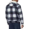 [BLANKNYC] mens Clothing Plaid Wool Blend Jacket With Sherpa Collar and Lining, Stylish & Trendy Coat(Dipthong)