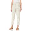 [BLANKNYC] Womens Womens Vegan Leather Pants with Belted Waist & Pleated, Comfortable & Stylish Leggings(Whipped Cream Vodka)
