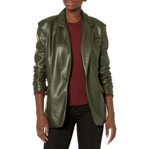 [BLANKNYC] Womens Luxury Clothing Oversized Blazzer with Pockets, Comfortable & Stylish Coat(Green)