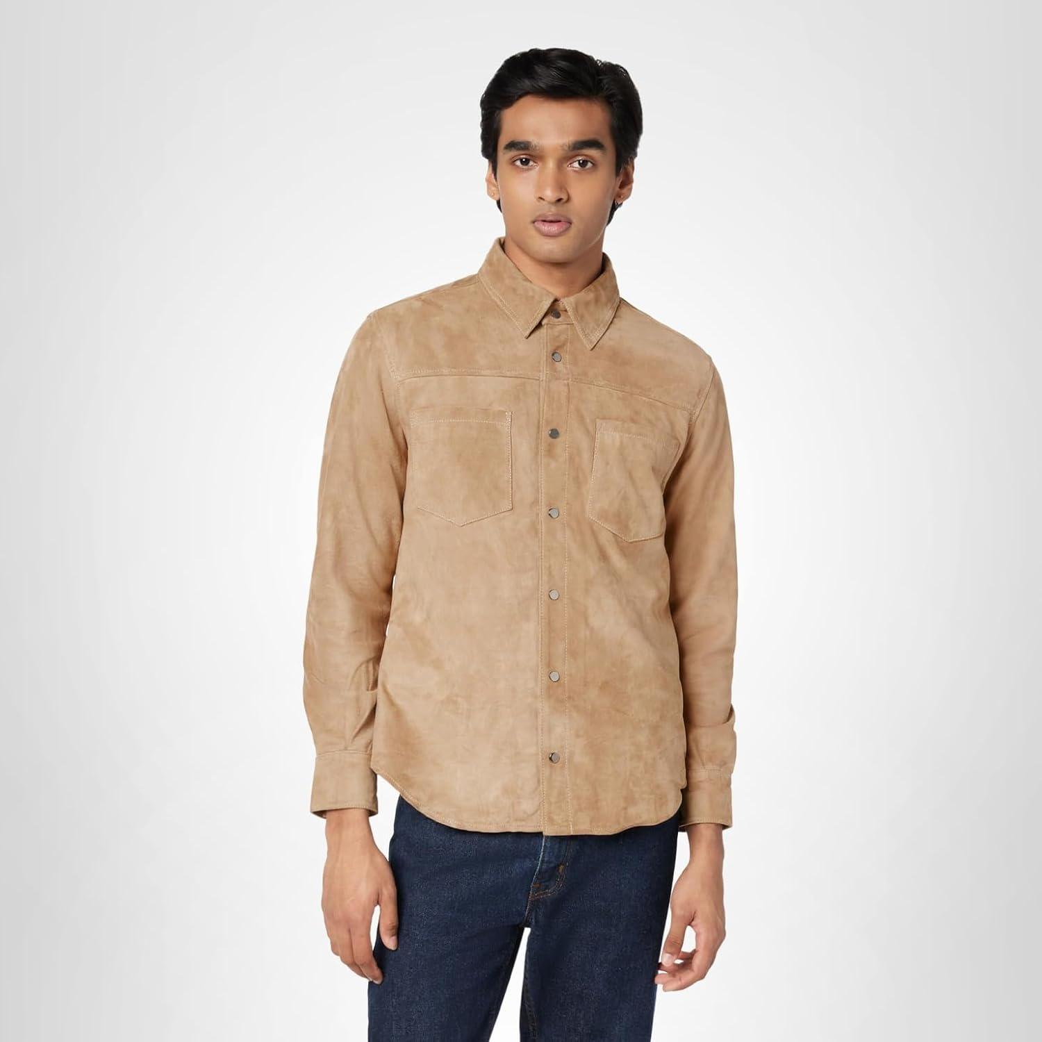 image:imageBLANKNYC Mens Luxury Clothing Suede Shirt Jacket Comfortable amp Stylish ShacketTrending Up