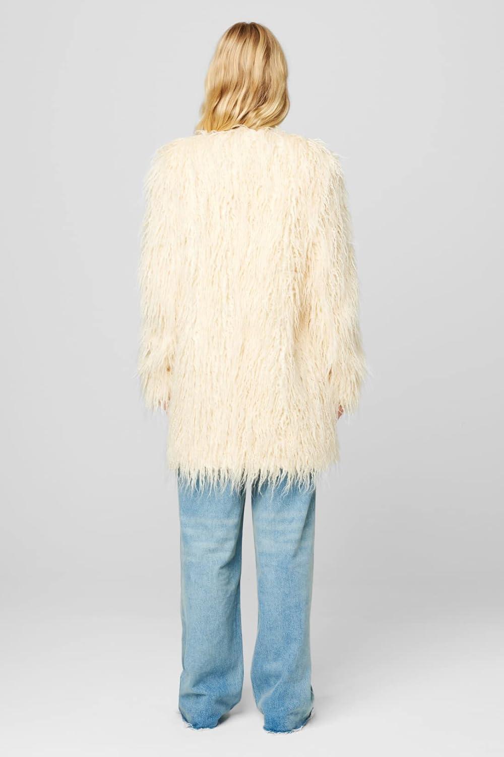 image:imageBLANKNYC Womens Luxury Clothing Mongolian Faux Fur Coat Comfortable amp Windbreaker JacketBest Day Ever