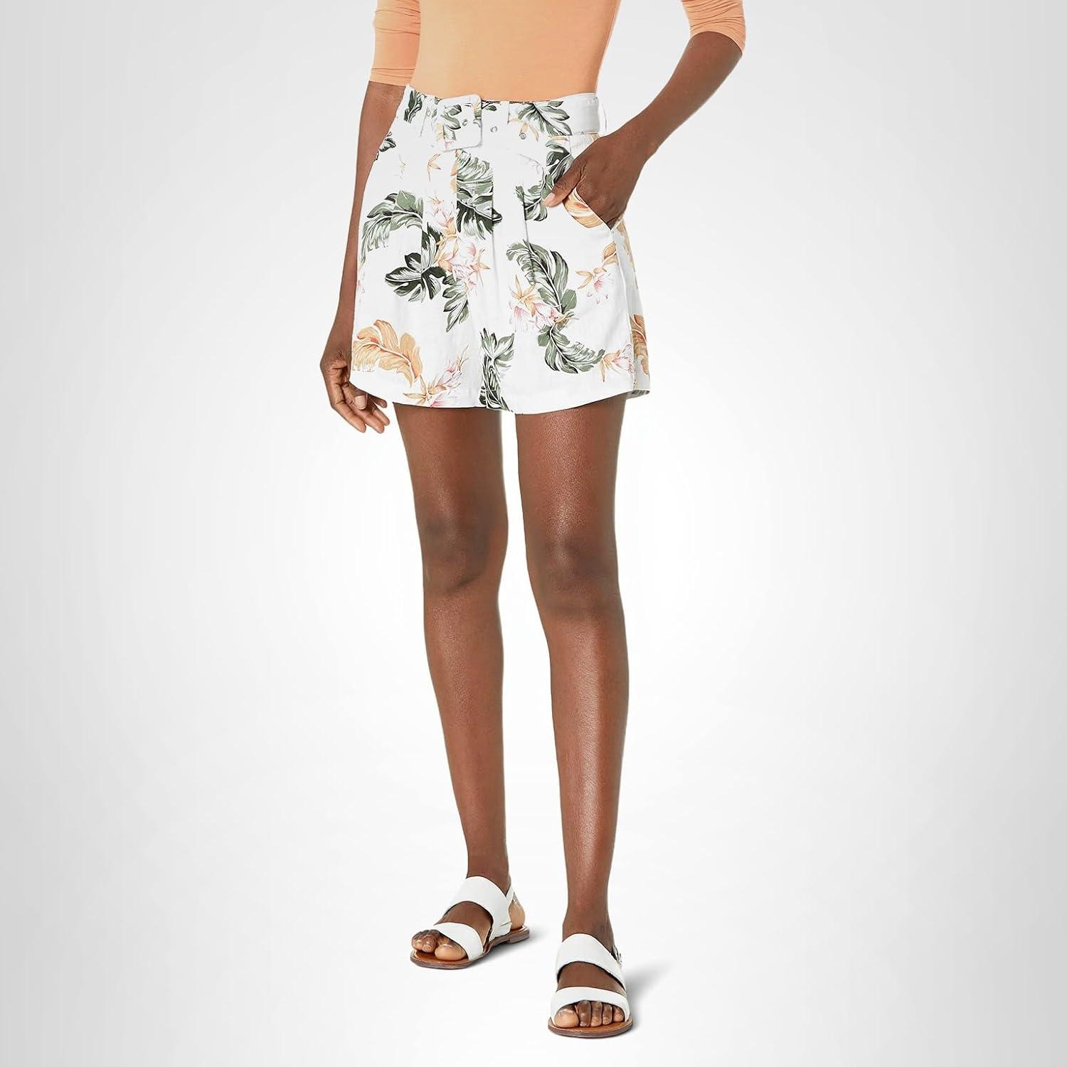 image:imageBLANKNYC Womens Relaxed Fit Belted Shorts Comfortable amp CasualGarden Party