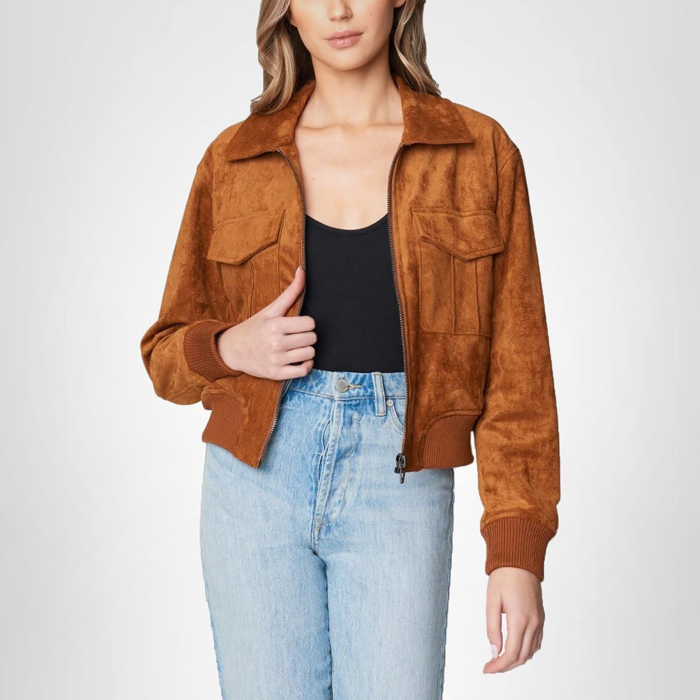 image:imageBLANKNYC womens Luxury Clothing Bomber Jacket Comfortable Coat Stylish WindbreakerTake Flight