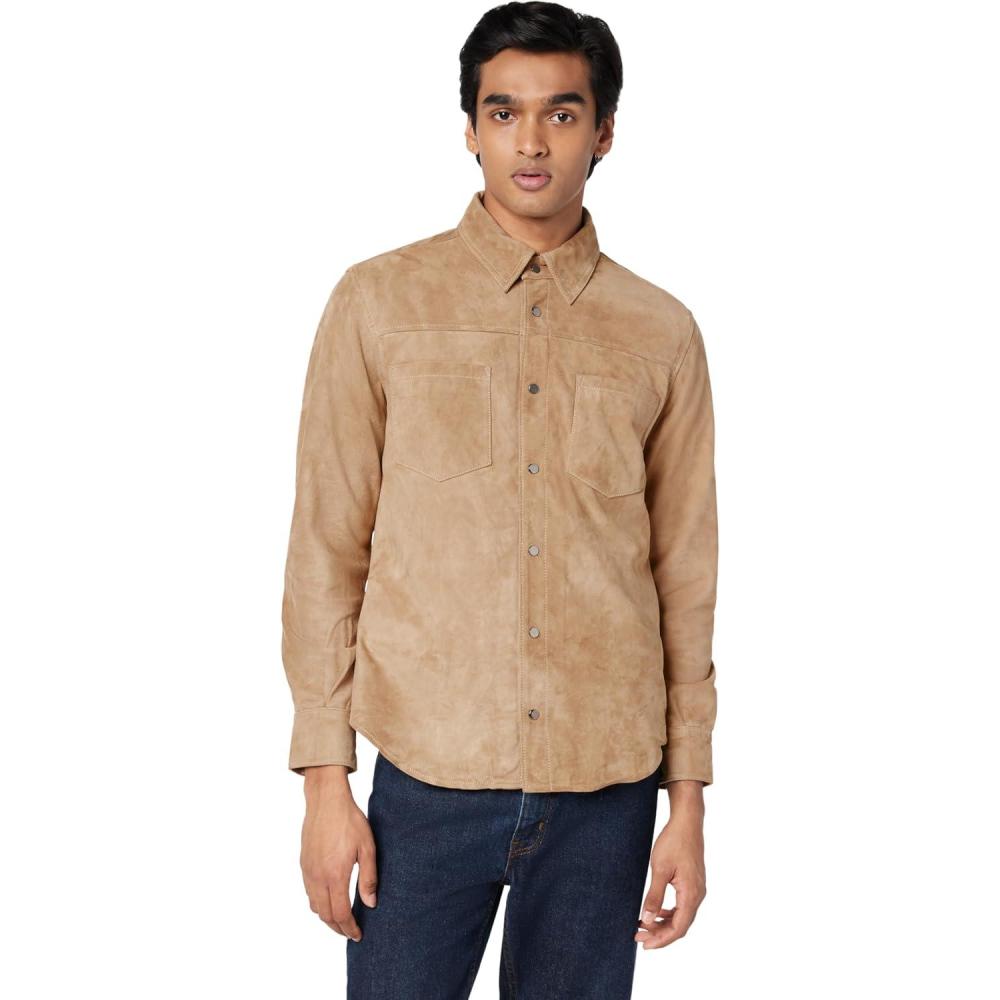 image:imageBLANKNYC Mens Luxury Clothing Suede Shirt Jacket Comfortable amp Stylish ShacketTrending Up