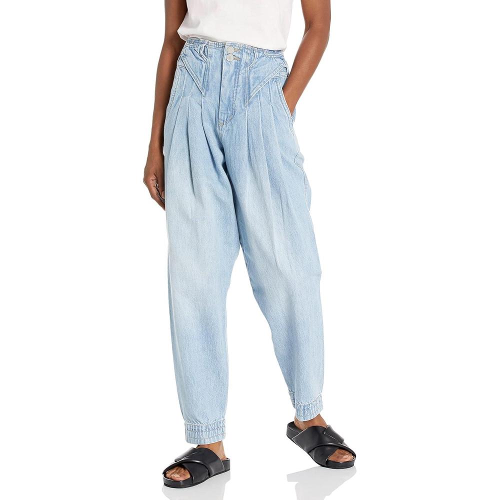 image:imageBLANKNYC Womens Pleat Detail Denim PantBlue