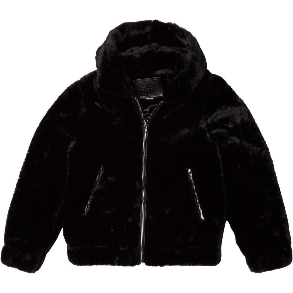 image:imageBLANKNYC girls Faux Fur Hooded Bomber Jacket Comfortable amp Stylish CoatUptown Girl