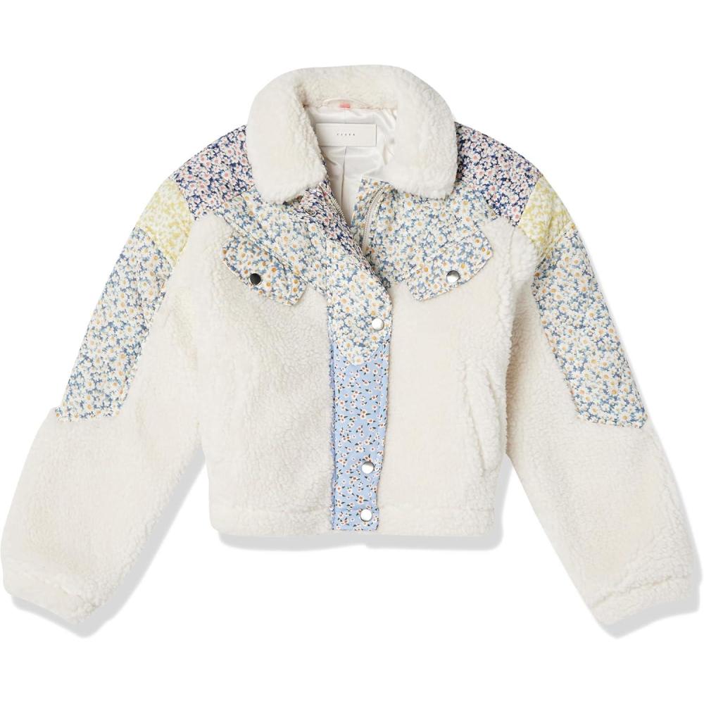 image:imageBLANKNYC girls Girls Quilted Sherpa Floral JacketFlower Patch