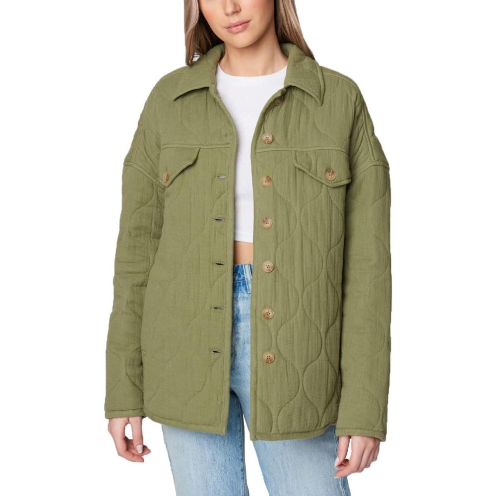 image:imageBLANKNYC womens Luxury Clothing Quilted Print Jacket Comfortable amp Stylish Windbreaker CoatBack to Me