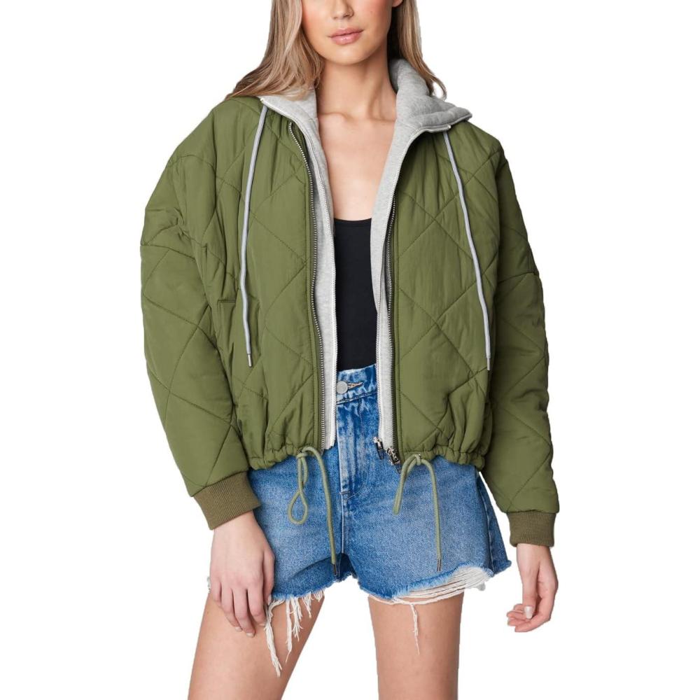 image:imageBLANKNYC womens Luxury Clothing Quilted Print Jacket Comfortable amp Stylish Windbreaker CoatHook Up