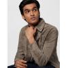 [BLANKNYC] Mens Luxury Clothing Suede Shirt Jacket, Comfortable & Stylish Shacket(Grey)