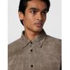 [BLANKNYC] Mens Luxury Clothing Suede Shirt Jacket, Comfortable & Stylish Shacket(Grey)