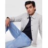 [BLANKNYC] Mens Luxury Clothing Suede Shirt Jacket, Comfortable & Stylish Shacket(Ice Grey)