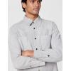 [BLANKNYC] Mens Luxury Clothing Suede Shirt Jacket, Comfortable & Stylish Shacket(Ice Grey)