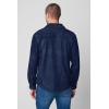 [BLANKNYC] Mens Luxury Clothing Suede Shirt Jacket, Comfortable & Stylish Shacket(True Blue)