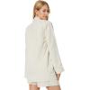 [BLANKNYC] Womens Luxury Clothing Oversized Blazzer with Pockets, Comfortable & Stylish Coat(Bleached Sand)
