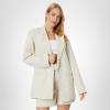 [BLANKNYC] Womens Luxury Clothing Oversized Blazzer with Pockets, Comfortable & Stylish Coat(Bleached Sand)