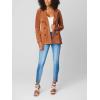 [BLANKNYC] Womens Real Suede Blazer, Double Breasted, Comfortable Jacket & Stylish Coat(Sweater Weather)