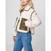 [BLANKNYC] womens Cropped Sherpa & Nylon Jacket(Cloud Forest)