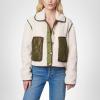 [BLANKNYC] womens Cropped Sherpa & Nylon Jacket(Cloud Forest)