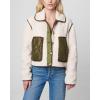 [BLANKNYC] womens Cropped Sherpa & Nylon Jacket(Cloud Forest)