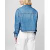 [BLANKNYC] womens Luxury Clothing Cropped Denim Jacket With Sherpa Lining Detail, Comfortable & Stylish Coat(Crash Course)