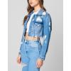 [BLANKNYC] womens Luxury Clothing Cropped and Distressed Denim Trucker Jackets, Comfortable & Stylish Coats(Cruise Control)