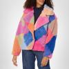 [BLANKNYC] womens Luxury Clothing Plaid Teddy Coat, Comfortable & Stylish Jacket(Happy Days)