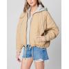 [BLANKNYC] womens Luxury Clothing Quilted Print Jacket, Comfortable & Stylish Windbreaker Coat(Good Catch)