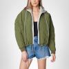 [BLANKNYC] womens Luxury Clothing Quilted Print Jacket, Comfortable & Stylish Windbreaker Coat(Hook Up)