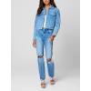 [BLANKNYC] womens Luxury Clothing Quilted Print Jacket, Comfortable & Stylish Windbreaker Coat(Love Drunk)