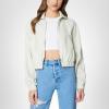 [BLANKNYC] womens Utility Jackets With Zipper Pocket Detail, Comfortable & Stylish Clothing Coats(Sage Green)