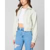 [BLANKNYC] womens Utility Jackets With Zipper Pocket Detail, Comfortable & Stylish Clothing Coats(Sage Green)