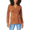 [BLANKNYC] Womens Real Suede Blazer, Double Breasted, Comfortable Jacket & Stylish Coat(Sweater Weather)