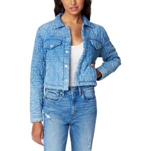 [BLANKNYC] womens Luxury Clothing Quilted Print Jacket, Comfortable & Stylish Windbreaker Coat(Love Drunk)